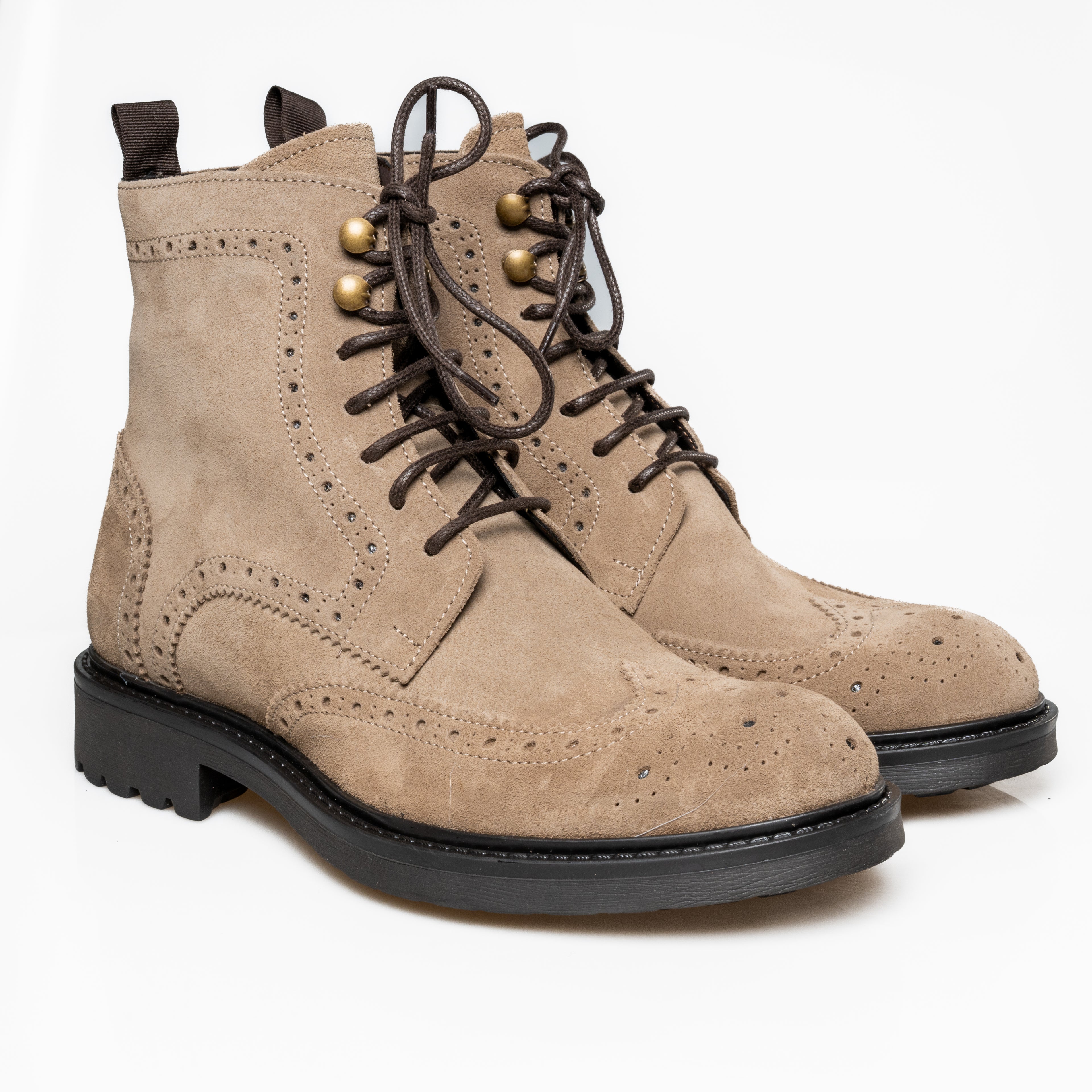 Wolf Stivaletto in Camoscio con Inserti Decorativi