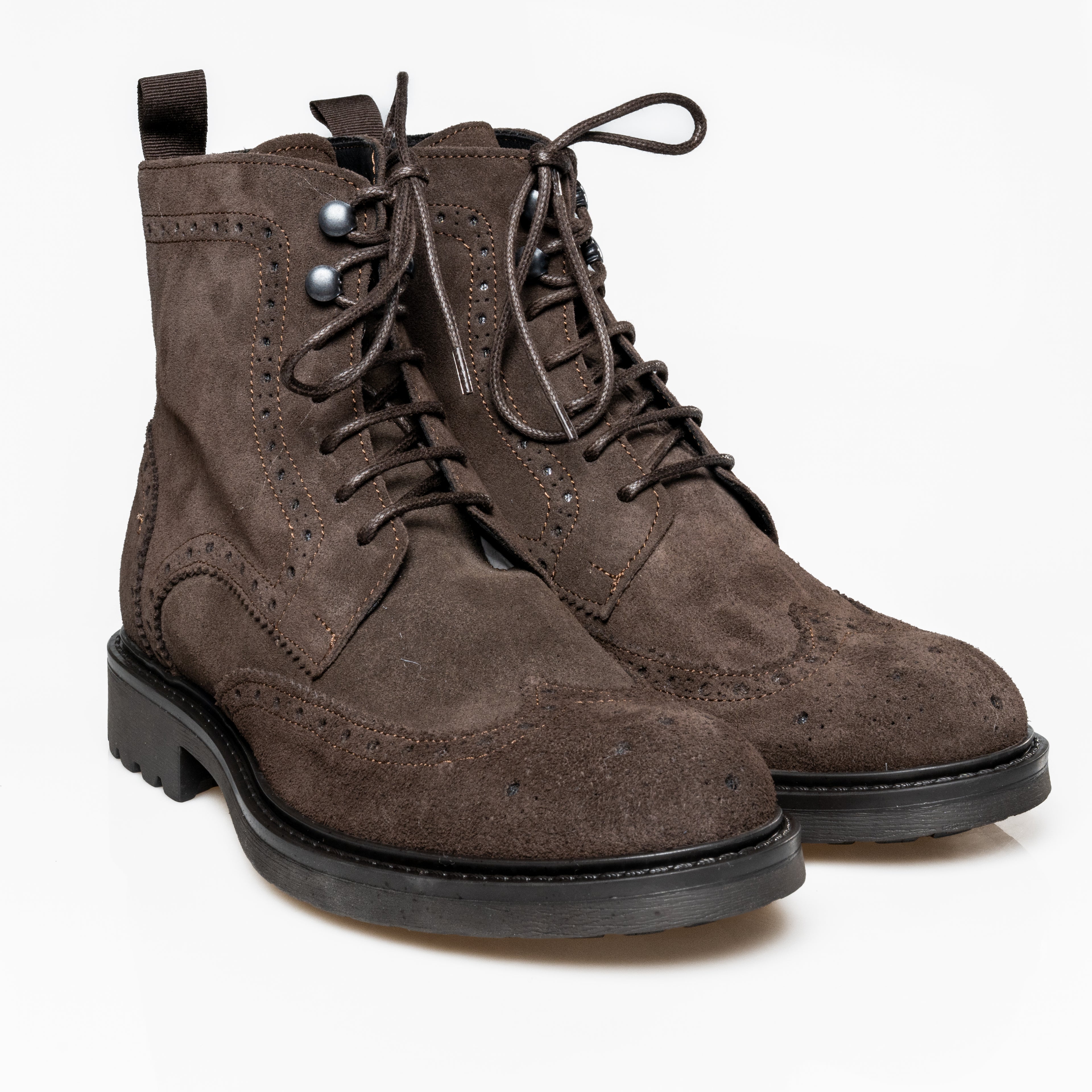 Wolf Stivaletto in Camoscio con Inserti Decorativi