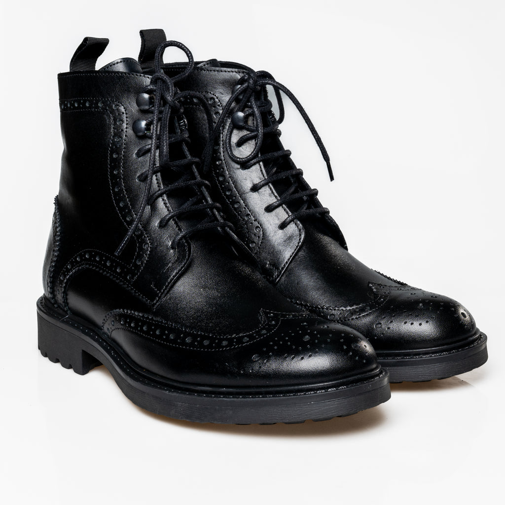 Wolf Stivaletto in Pelle con Inserti Decorativi