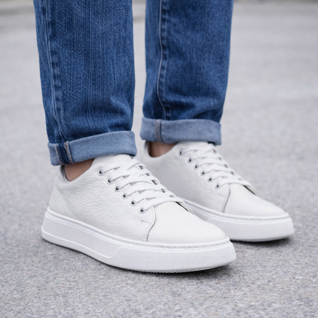 Burnout Sneakers in Pelle Bottalata