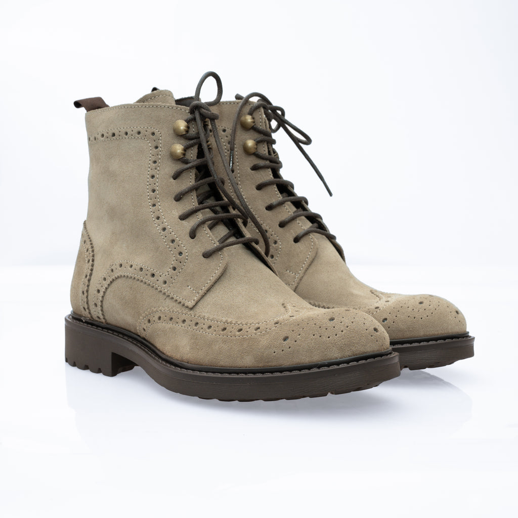 Wolf Stivaletto in Camoscio con Inserti Decorativi