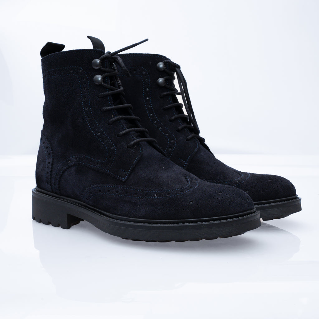 Wolf Stivaletto in Camoscio con Inserti Decorativi