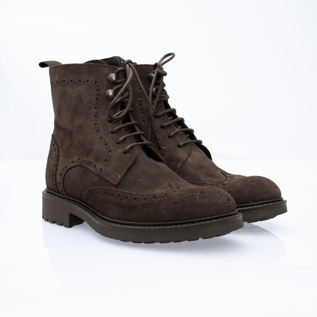 Wolf Stivaletto in Camoscio con Inserti Decorativi