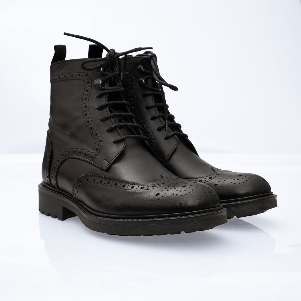 Wolf Stivaletto in Pelle con Inserti Decorativi