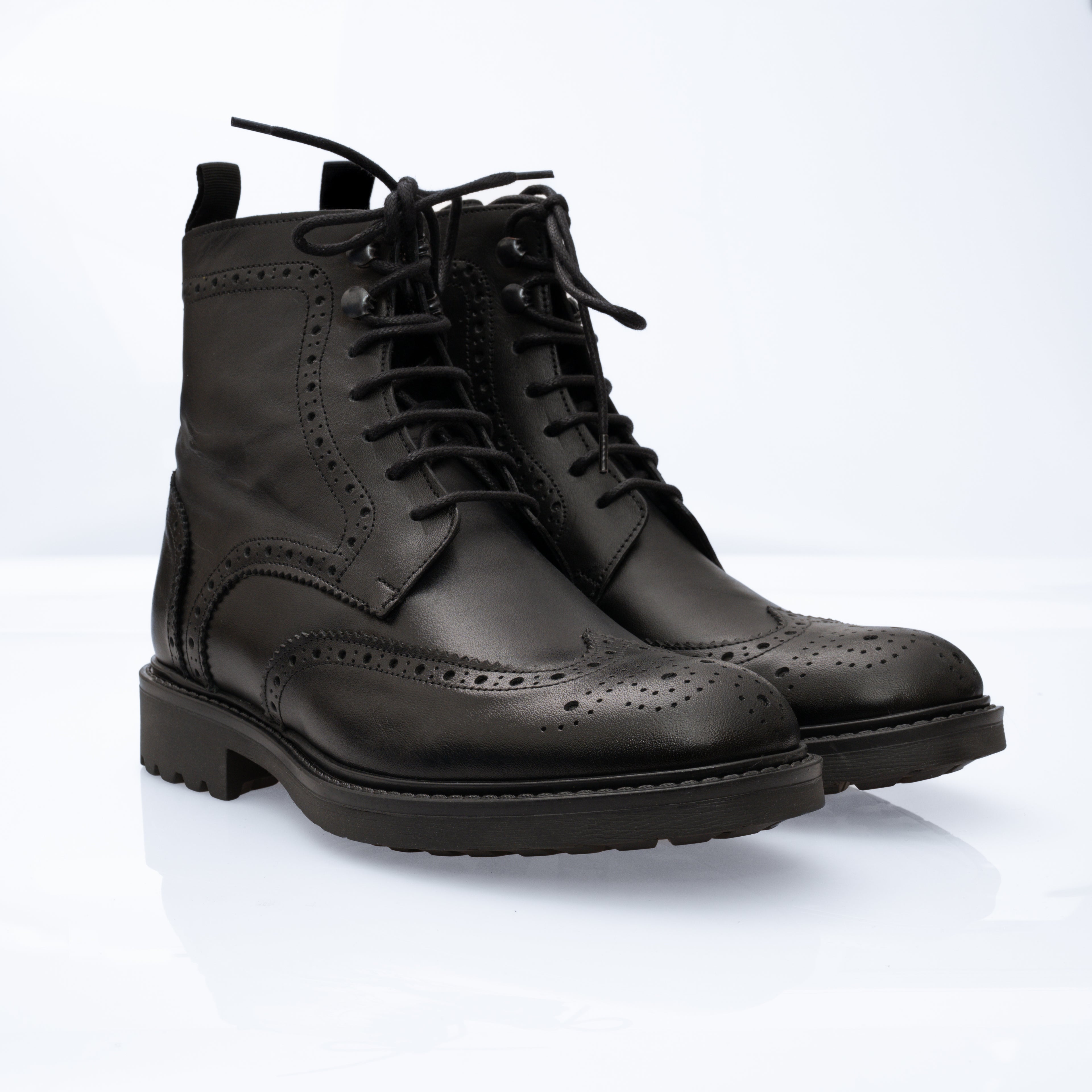 Wolf Stivaletto in Pelle con Inserti Decorativi